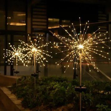 Ліхтар садовий Феєрверк газонний на сонячній батареї, 150 led, 8 режимів 2053457 фото