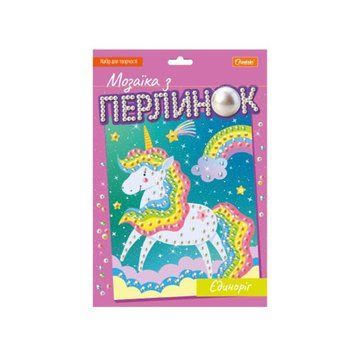 Дитячий набір для творчості "Мозаїка з перлин єдиноріг" НТ-38-03 НТ-38-03 фото
