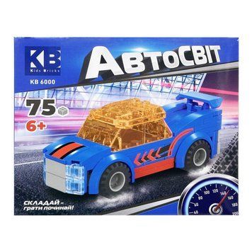 Дитячий конструктор-машинка KB 6000(Blue) від 6 років, 75 деталей KB 6000(Blue) фото
