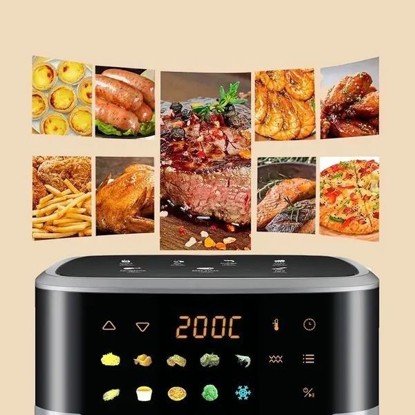 Аерофритюрниця Sokany SK 10085 2200W Аерогриль безмасляна мультипіч для приготування без олії 12л з сенсорним керуванням SK-10085 фото
