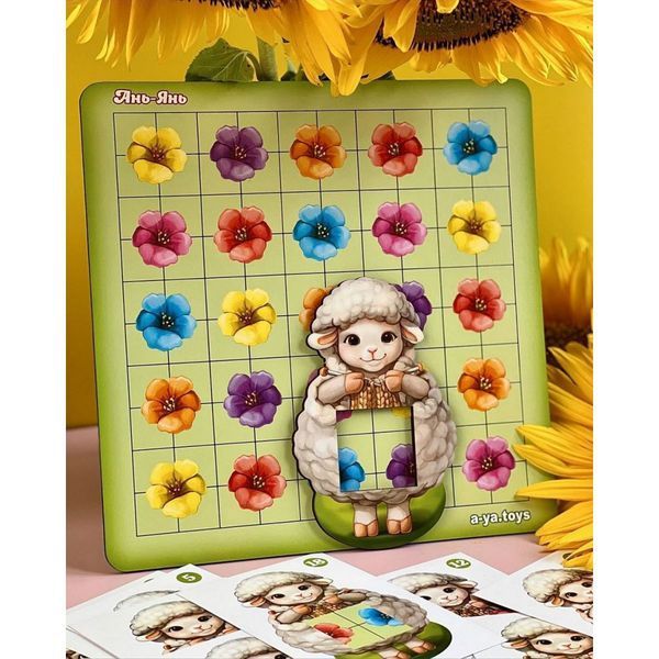 Дерев'яний пазл-сортер "Вівця на галявині" Ubumblebees (ПСФ096) PSF096, 20 карток PSF096 фото