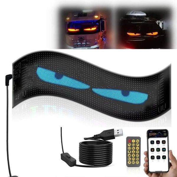 Гнучкий екран LED Matrix Panel APP wifi rgb 192mm* 1330mm(16Х144) art-0569 sp9942 фото