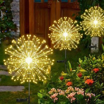 Ліхтар садовий газонний на сонячній батареї Кульбаба 120 LED (2 шт в комплекті) G10052 фото