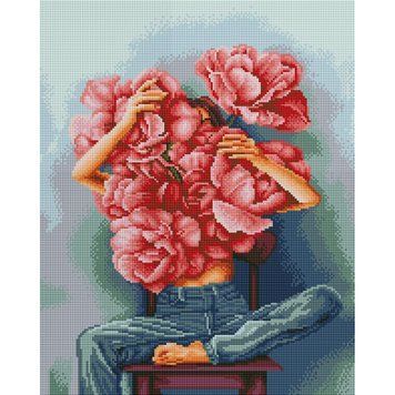 Алмазна мозаїка "Півонії в обіймах" &copy;Mykhailyshyna Daria DBS1073 Brushme 40х50 см DBS1073 фото