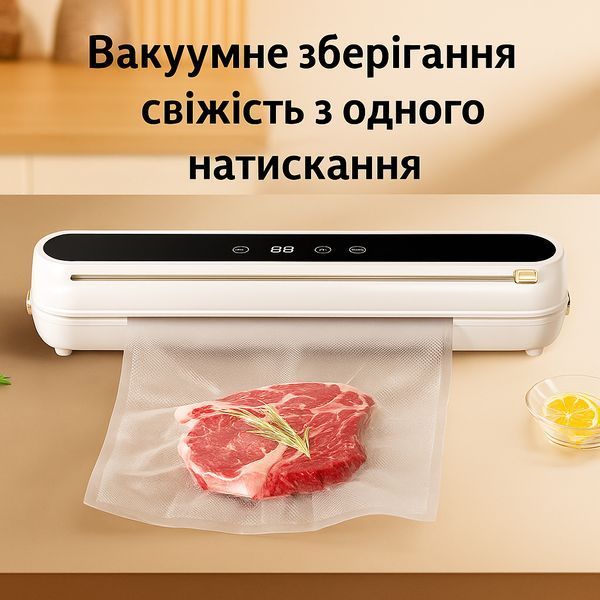 Вакуумний пакувальник Vacuum sealer HB-509 120 Вт із точним регулюванням вакууму та ножем для пакетів HB509 фото