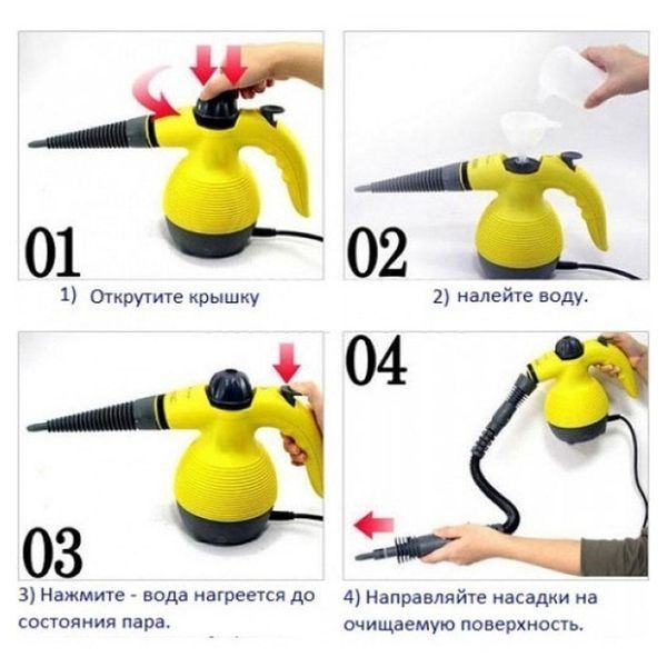 Відпарювач із функцією пароочисника Steam Cleaner DF-A001 (TM-115)/Рожевий відпарювач TM-115 фото