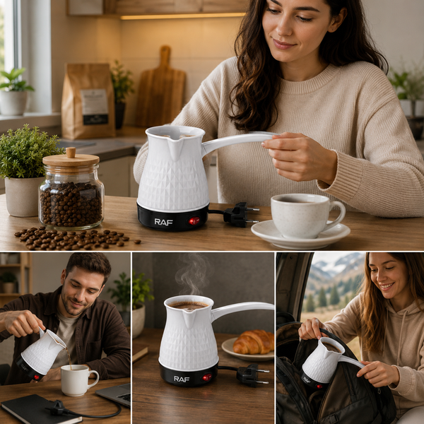 Турка електрична 600Вт Electric Coffee Pot RAF R.126 / Дорожня турка RAF від 220В SR126 фото