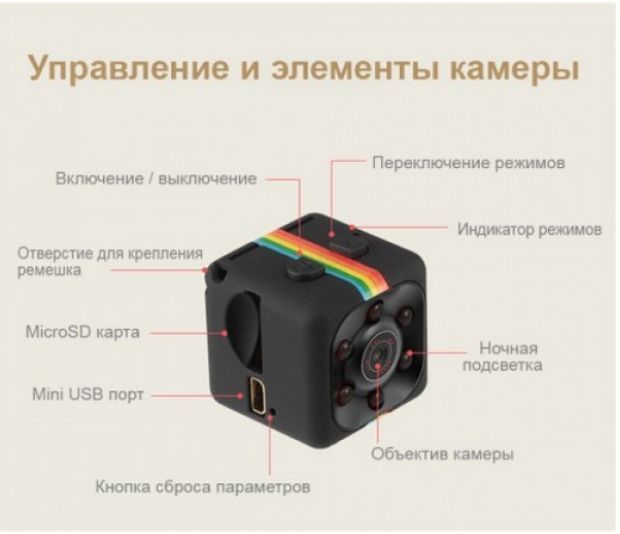 Екшн-камера нічного бачення SQ11 HD 1080 88190155 фото