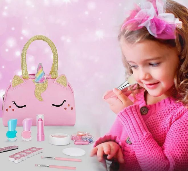 Дитячий набір косметики в сумочці з аксесуарами / Единоріг / Дитяча косметика 2621А / Набір для дівчаток G0647 фото