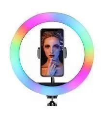 Кільцева світлодіодна лампа RGB LED RING MJ33/ 33 см із кріпленням для телефону 2433321252 фото
