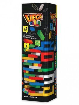 Дитяча настільна гра Дженга "VEGA COLOR" GVC-01U різнобарвна GVC-01U фото