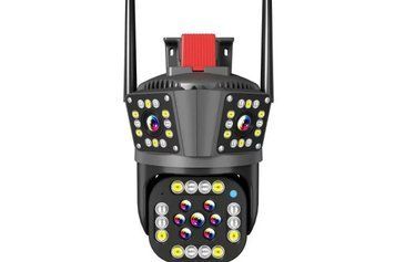 Wi-Fi відеокамера з трьома об'єктивами SD/карта YOSO YO-IPC49D6MP50 PTZ 2.8mm V380 M16974 фото