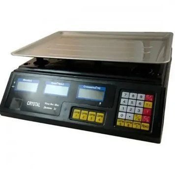 Торгівельні електроваги з лічильником ціни Crystal CR 50 kg 6v (2gm) sa90753 фото
