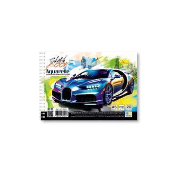 Скетчбук акварельний "Спорткар" А5 АП-0204-1, 20 аркушів АП-0204-1 фото