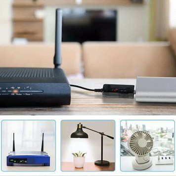 Кабель для роутера USB 12V перетворювач живлення від повербанку 2125256232 фото