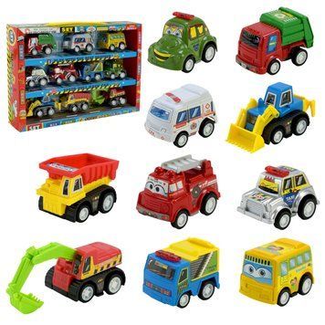 Ігровий набір машинок Mini Cartoon Car 5857 у наборі 10 шт 5857 фото