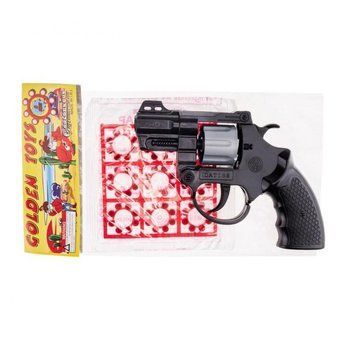 Іграшковий револьвер з пістонами "DATIS" Golden Gun 119GG 119GG фото