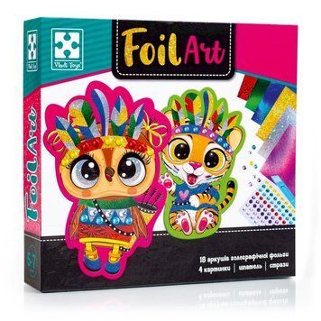 Набір для творчості "Foil Art Шалені індіанці" VT4433-09 фольга, шпатель, стрази VT4433-09 фото