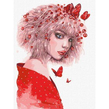 Картина за номерами "Поцілунок&nbsp;метеликів" &copy;lesya_nedzelska_art Ідейка KHO4955 30х40 см KHO4955 фото