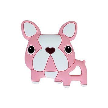 Силіконовий прорізувач "Бульдожка" MGZ-0414(Pink) рожевий, 8х1х8 см MGZ-0414(Pink) фото