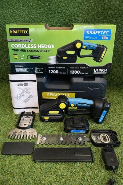 Акумуляторний кущоріз KRAFFTEC Saker Trimmer and Grass shear 36V 2АКБ / ножиці по догляду за садом 2018957 фото
