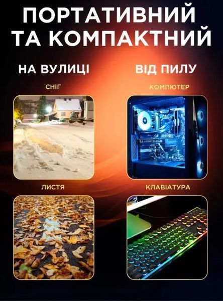 Повітродувка 2 в 1 бездротова електрична для листя, пилозбірник BLOWER LY-4 20502949 фото