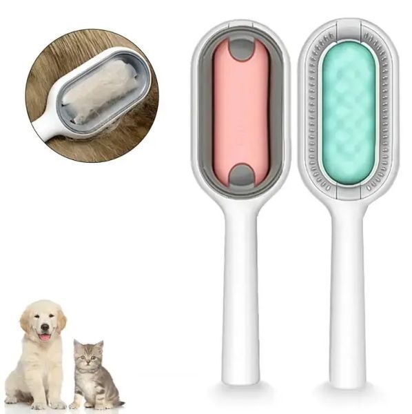 Двостороння щітка для сухого та вологого вичісування собак та кішок Pet Gravity 3в1 M16207 фото