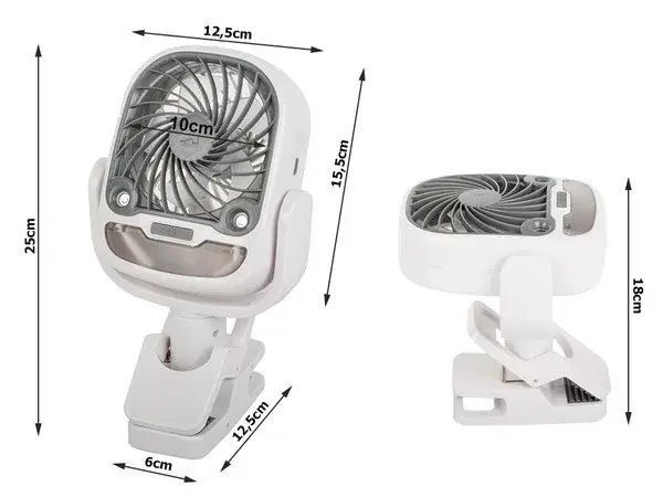 Настільний вентилятор, зволожувач повітря з роз'ємом, USB RGB 2в1 141452 фото