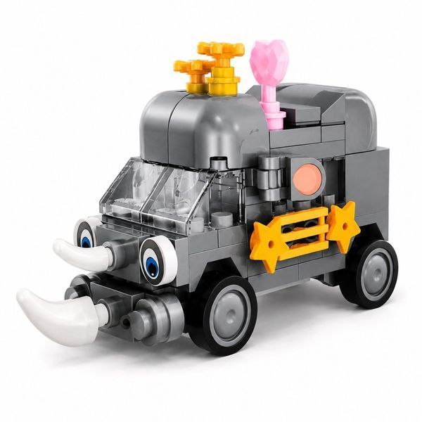 Дитячий конструктор Rhino Bus BB121E-G серії "Animal Bus", 104 деталі BB121E-G фото