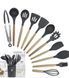Силіконовий кухонний набір приладдя Kitchen stuff 12 предметів BLACK KIT1224 фото 7