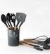 Силіконовий кухонний набір приладдя Kitchen stuff 12 предметів BLACK KIT1224 фото 6