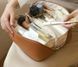 Містка косметичка з діагональною застібкою CosmyCase, коричнева COS230 фото 8