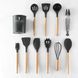 Силіконовий кухонний набір приладдя Kitchen stuff 12 предметів BLACK KIT1224 фото 4