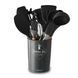 Силіконовий кухонний набір приладдя Kitchen stuff 12 предметів BLACK KIT1224 фото 2