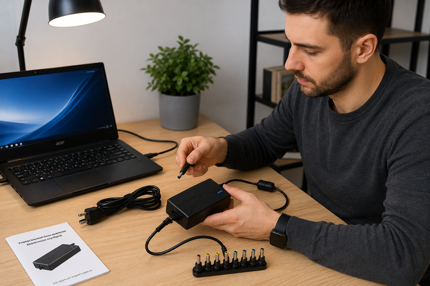 Адаптер універсальний для laptop 120W / Блок живлення для ноутбуків / Зарядний пристрій для ноутбука sp2456 фото
