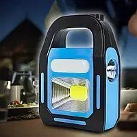 Ліхтар кемпінг переносний HB-9707A-1LED+COB+LED, power bank, Li-Ion акумулятор, сонячна батарея, ЗУ microUSB 509541200 фото
