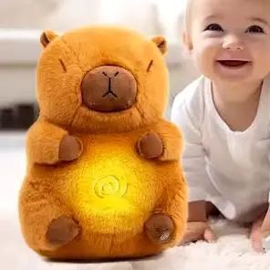 Рожевий Інтерактивна дихаюча Капібара Snuggle Pulse CapyBuddy 30 см м'яка плюшева іграшка 6260151-B/2 фото