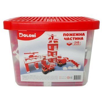 Конструктор "Пожежна частина" 013888/01 в пластиковому боксі, 248 деталей 013888/01-D фото