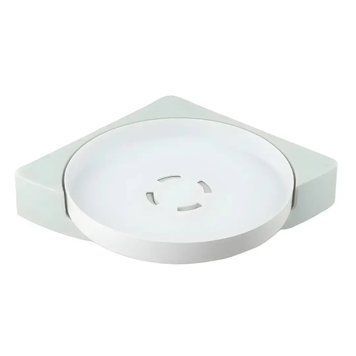 Кутова обертова полиця для ванної кімнати Multi Functional Rotational Tray G8580 фото