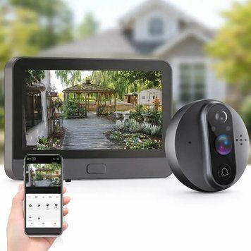 Відеодомофон Tuya Smart Video Doorbell ED-300PA / Дверний бездротовий дзвінок Wi-Fi з ІЧ-підсвічуванням та датчиком руху sp9736 фото