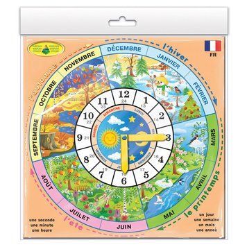 Дитяча розвиваюча гра "Годинник" France 82838 французькою мовою 82838 фото