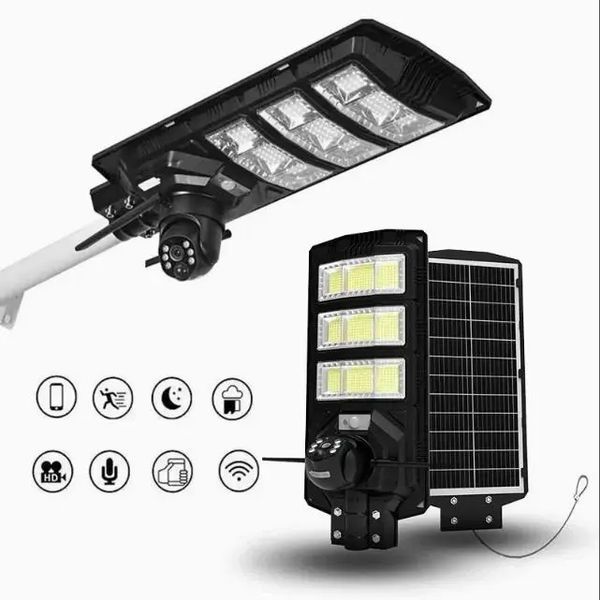Камера-ліхтар 4G вуличний на сонячній батареї 300W з датчиком руху sp9932 фото