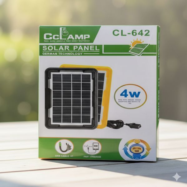 Портативна сонячна панель CCLAMP CL-642 4 W 6 V з USB/V1 Сонячний зарядний пристрій для телефона, повербанк CL642 фото