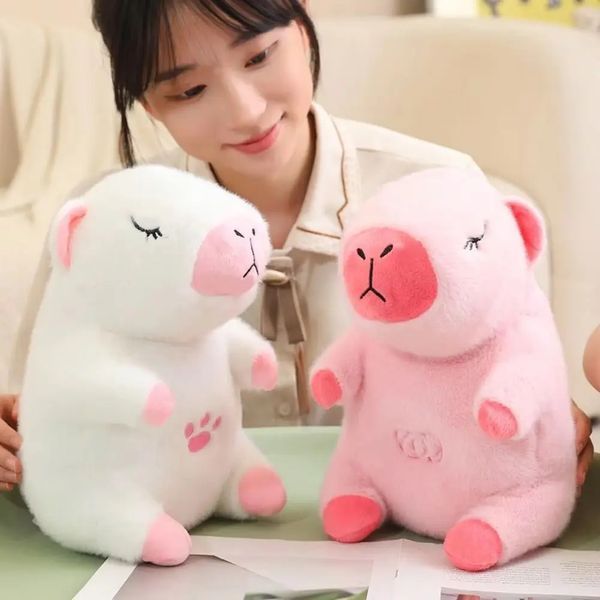 Рожевий Інтерактивна дихаюча Капібара Snuggle Pulse CapyBuddy 30 см м'яка плюшева іграшка 6260151-B/2 фото
