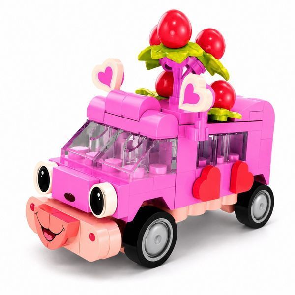 Дитячий конструктор Pink Bear Bus BB121E-H серії "Animal Bus", 112 деталей BB121E-H фото