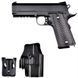 Дитячий пістолет на кульках "Colt 1911 Rail" Galaxy G25+ метал чорний з кобурою G25+ фото 3