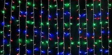Світлодіодна гірлянда Водоспад 400LED 3х2м 220V Мікс Прозорий провід dl0236511 фото