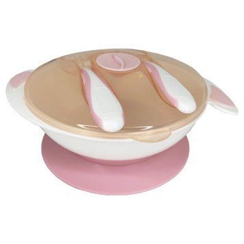 Тарілка на присосці з ложкою та виделкою MGZ-0109(Peach) 350 мл MGZ-0109(Peach) фото
