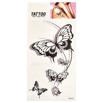 Тимчасове татуювання "П'ять метеликів Tattoo" 1020-HM1643 1020-HM1643 фото