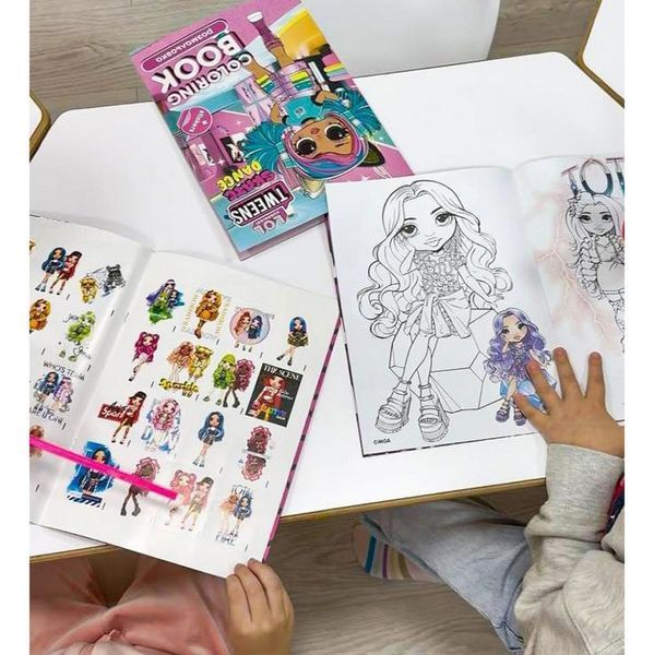 Дитяча книжка-розмальовка "The creative Rainbow" LCB12 зі стікерами LCB12 фото